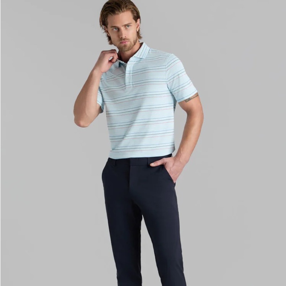 G/FORE Gfore MEN  STRIPE TECH PIQUÉ PERFORMANCE Golf POLO Medium NEW 1698